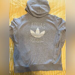 Adidas Originals Trefoil Zip Hoodie Gray Size L
